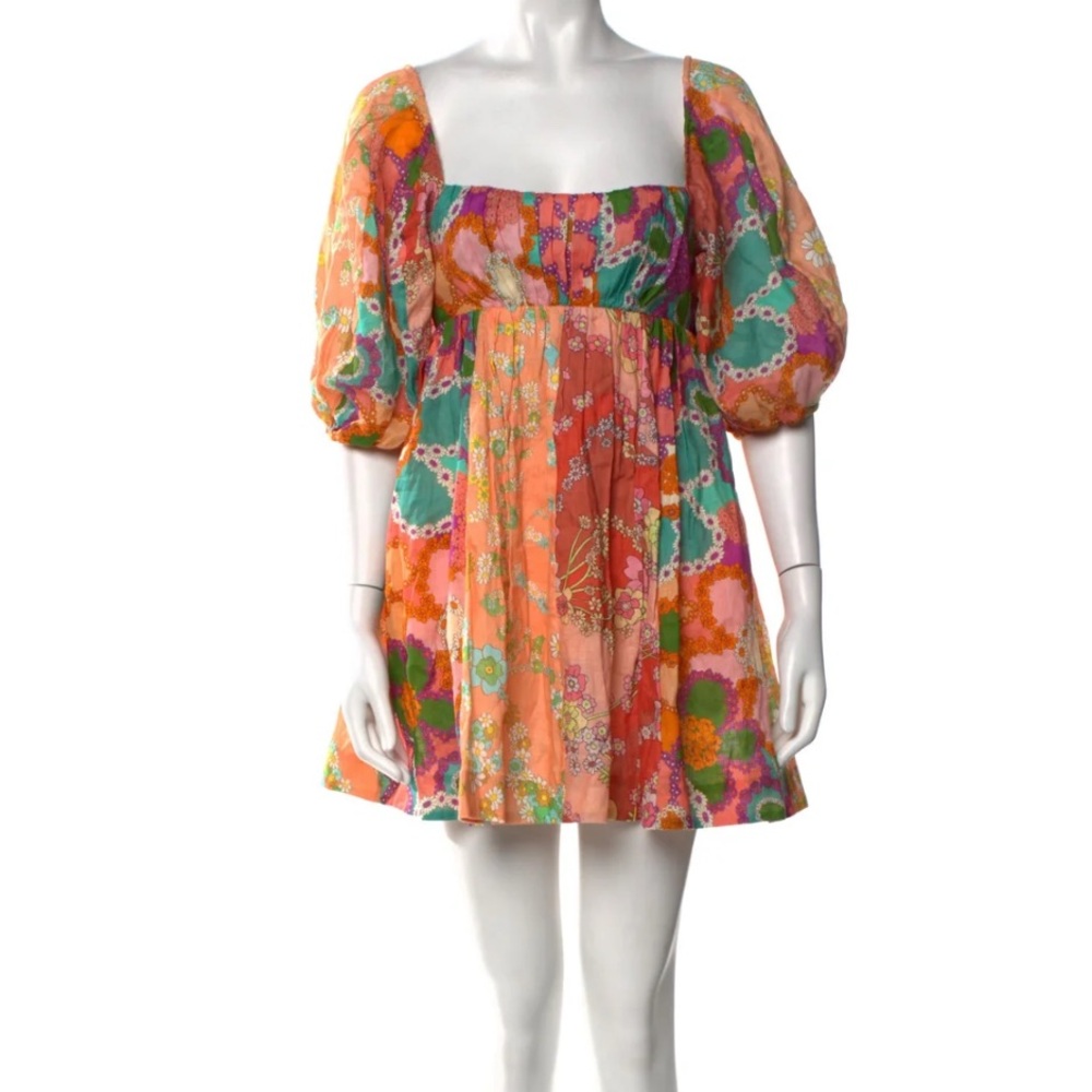 Zimmermann Floral Dress with Orange and Teal